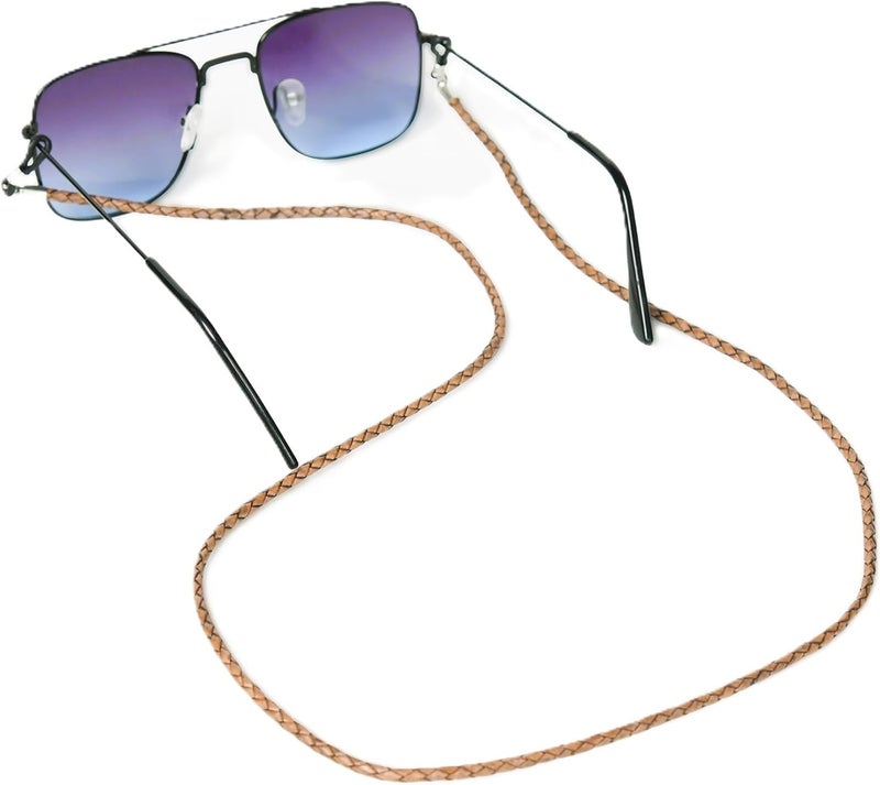 GENIQUE Genuine Leather Glasses Strap, Eyeglass Chain,Eye Glasses holders around Neck, Sunglass Strap for Men - Image 2